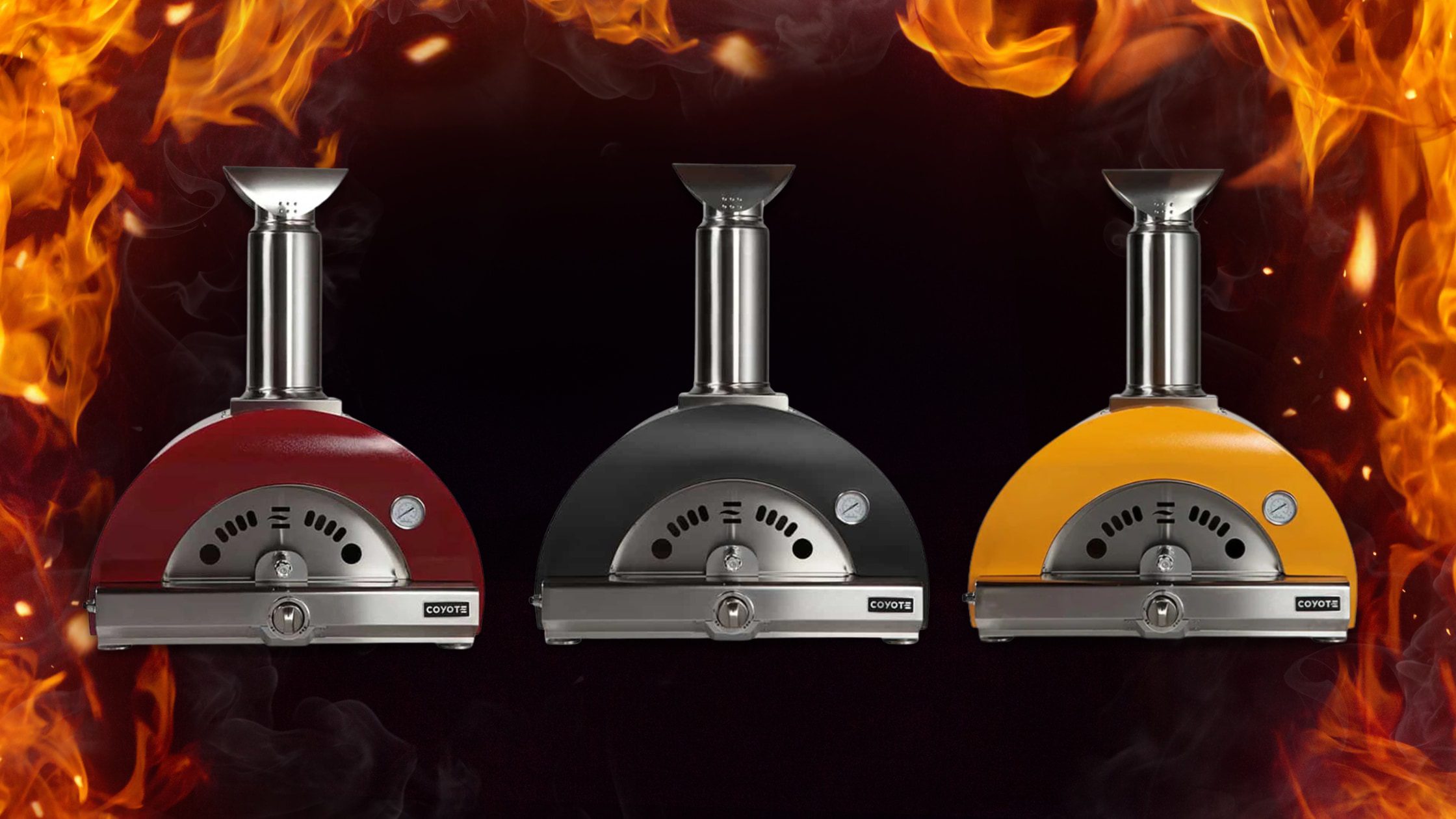 Canada Outdoor Kitchens: Coyote Hybrid MultiFuel Pizza Oven
