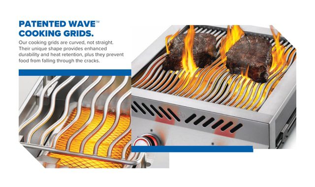 Napoleon WAVE™ stainless steel cooking grids searing steaks over high heat