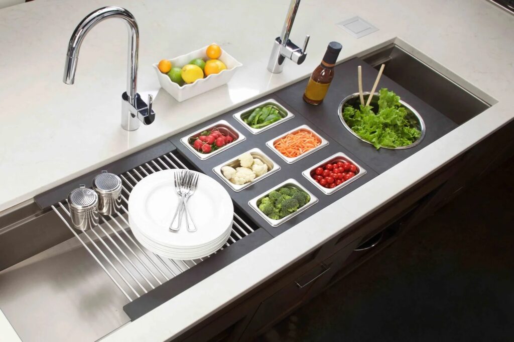 a sink that makes the kitchen truly functional in a premium outdoor kitchen setting