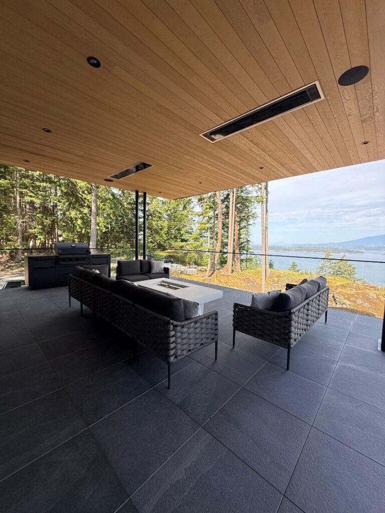 Bowen Island Luxury Outdoor Kitchen Living Room